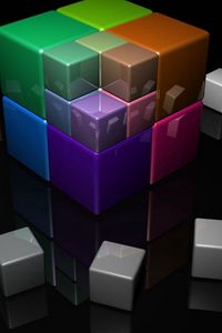 Preview wallpaper cube, cubes, colorful, bright