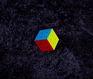 Preview wallpaper cube, multi-colored, levitation