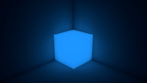 Preview wallpaper cube, neon, shape, backlight