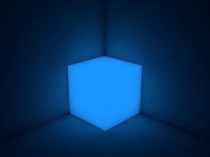 Preview wallpaper cube, neon, shape, backlight