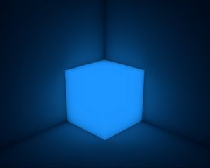 Preview wallpaper cube, neon, shape, backlight