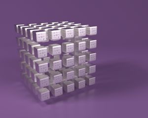 Preview wallpaper cube, size, surface, metal