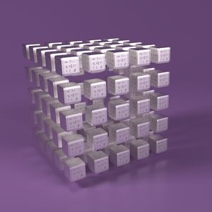 Preview wallpaper cube, size, surface, metal