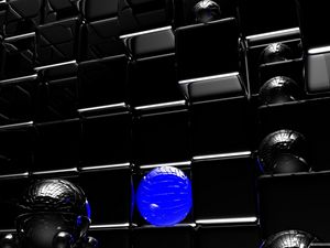 Preview wallpaper cube, sphere, shape, surface, space