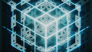 Preview wallpaper cube, structure, glow, shape, 3d