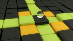 Preview wallpaper cubes, ball, shape, surface
