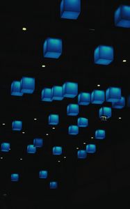 Preview wallpaper cubes, blue, shapes