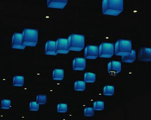 Preview wallpaper cubes, blue, shapes