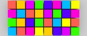 Preview wallpaper cubes, colorful, shape, surface