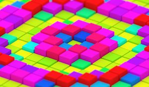 Preview wallpaper cubes, colorful, structure, 3d, bright