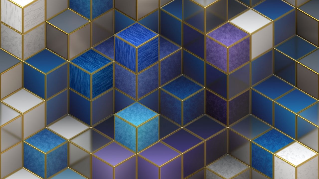 Wallpaper cubes, cubic, square, shape