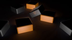 Preview wallpaper cubes, dark, shadow, space