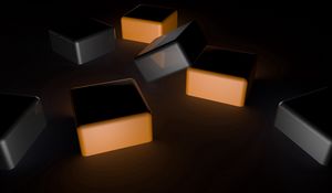 Preview wallpaper cubes, dark, shadow, space