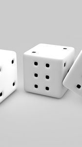 Preview wallpaper cubes, dice, game, white, black, points