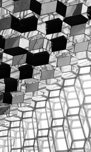 Preview wallpaper cubes, edges, light, bw