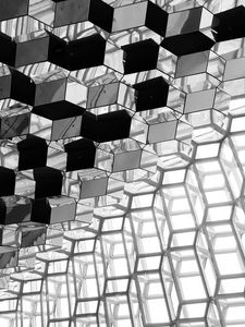 Preview wallpaper cubes, edges, light, bw