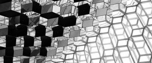 Preview wallpaper cubes, edges, light, bw