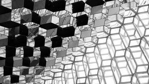 Preview wallpaper cubes, edges, light, bw