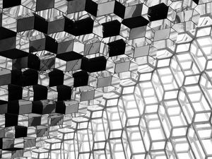 Preview wallpaper cubes, edges, light, bw