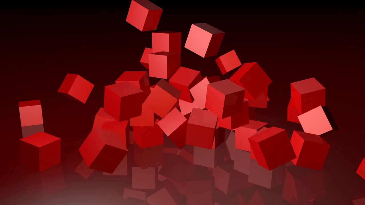 Wallpaper cubes, flying, background, surface