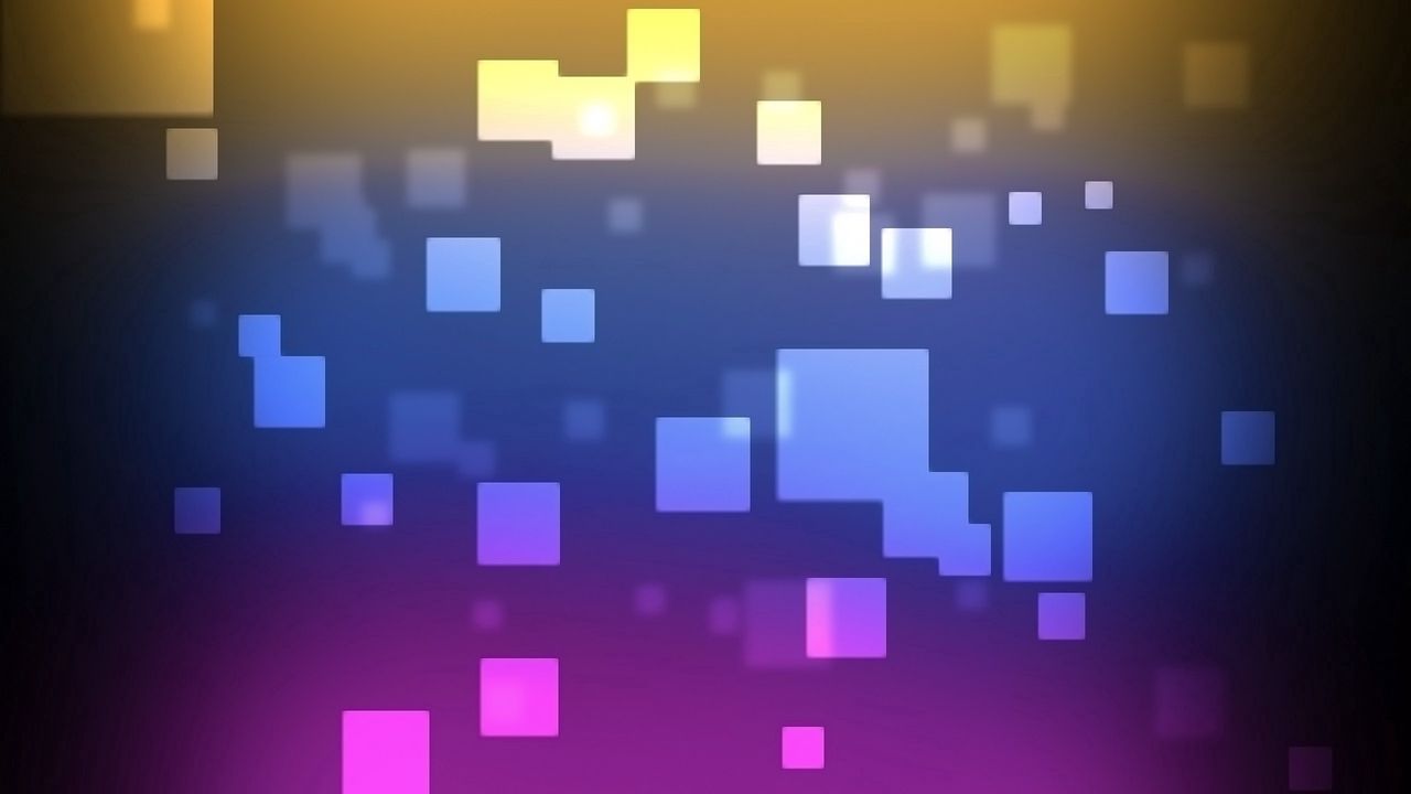 Wallpaper cubes, flying, colorful, many