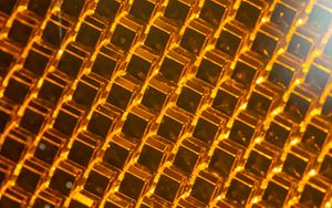 Preview wallpaper cubes, glow, golden, glare, structure, texture