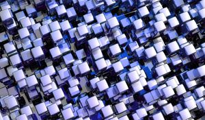 Preview wallpaper cubes, purple, glass, set, space