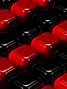 Preview wallpaper cubes, red, black, 3d