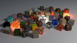 Preview wallpaper cubes, shape, glow, background