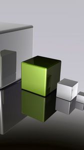 Preview wallpaper cubes, shape, size, color, surface