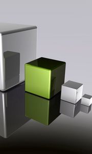 Preview wallpaper cubes, shape, size, color, surface