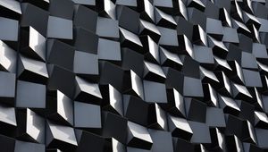 Preview wallpaper cubes, shapes, relief, texture, gray