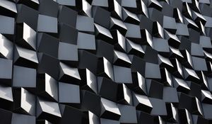Preview wallpaper cubes, shapes, relief, texture, gray