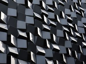 Preview wallpaper cubes, shapes, relief, texture, gray