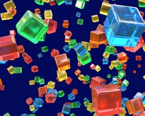 Preview wallpaper cubes, shapes, transparent, colorful, 3d