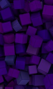 Preview wallpaper cubes, shapes, volume, purple