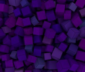 Preview wallpaper cubes, shapes, volume, purple