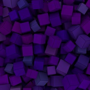 Preview wallpaper cubes, shapes, volume, purple
