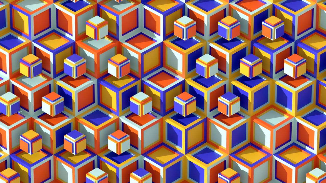 Wallpaper cubes, squares, volume, abstraction