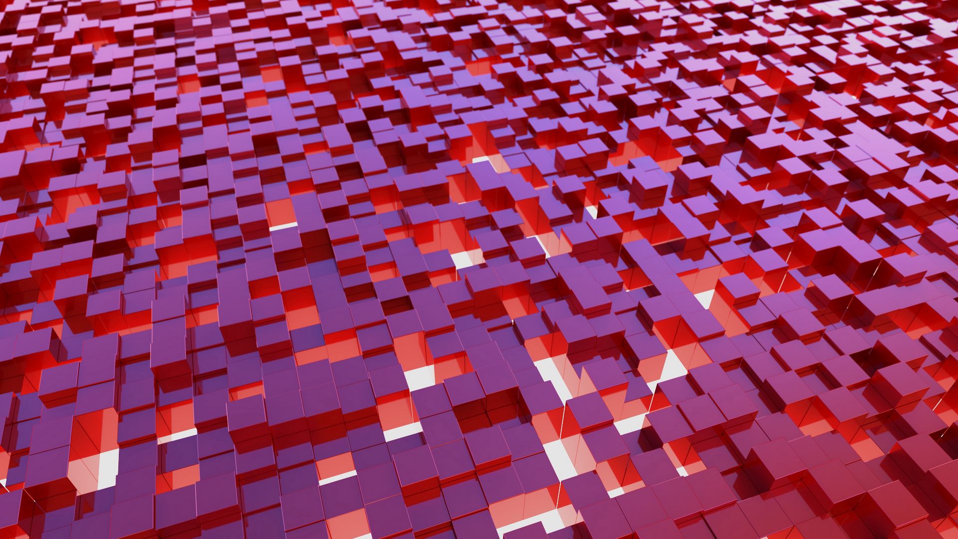 Download wallpaper 1920x1080 cubes, structure, 3d, red full hd, hdtv ...