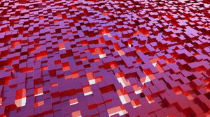 Preview wallpaper cubes, structure, 3d, red