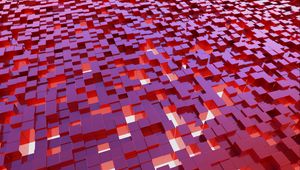 Preview wallpaper cubes, structure, 3d, red