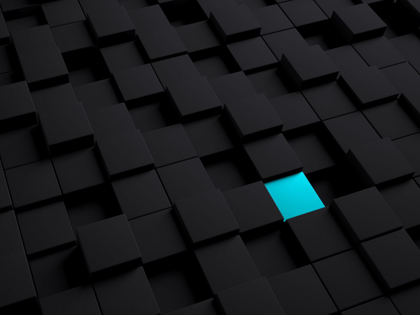 Download wallpaper 1600x1200 cubes, structure, black, blue standard 43 hd background