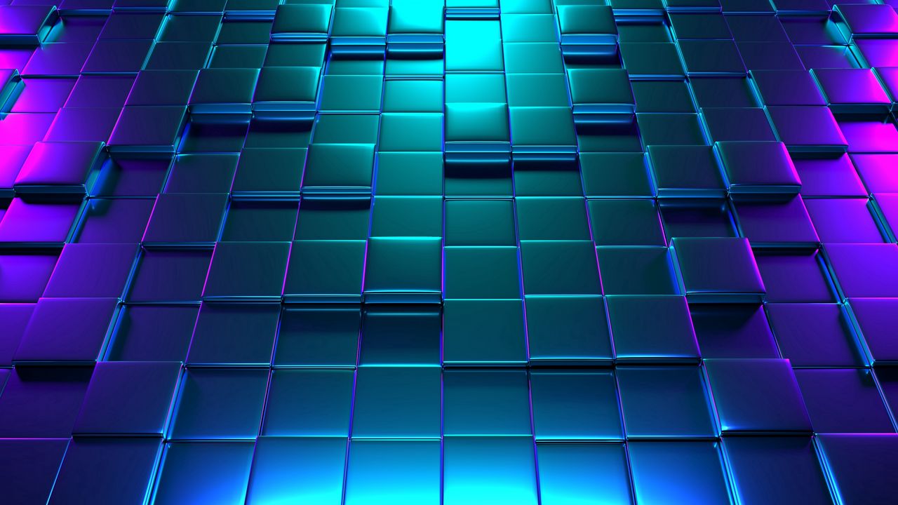 Wallpaper cubes, structure, rendering, highlighting