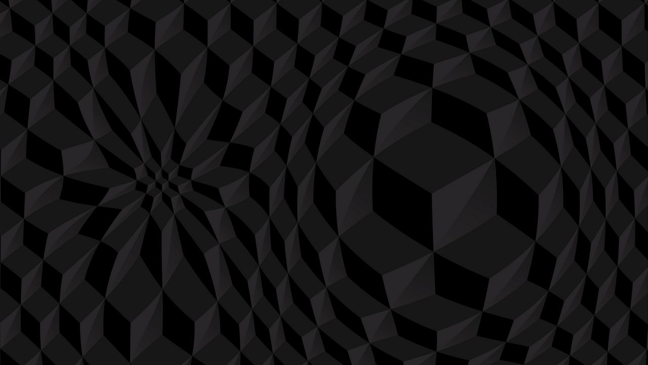 Wallpaper cubes, volume, black, texture, structure