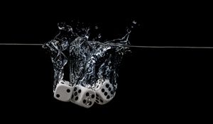Preview wallpaper cubes, water, splash, black