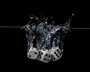 Preview wallpaper cubes, water, splash, black