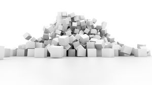 Preview wallpaper cubes, white, set, shape
