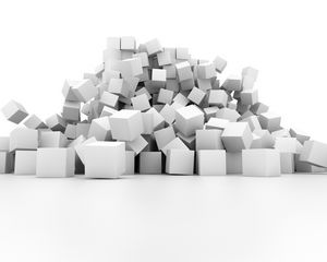 Preview wallpaper cubes, white, set, shape