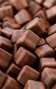 Preview wallpaper cubes, wood, 3d, brown